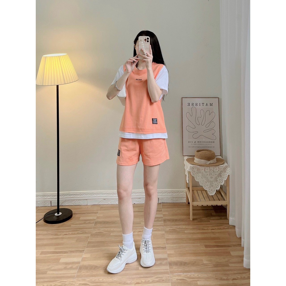 Sét bộ đồ nữ 2 món phối màu ( Sét bộ tt phối thụng siêu cá tính )