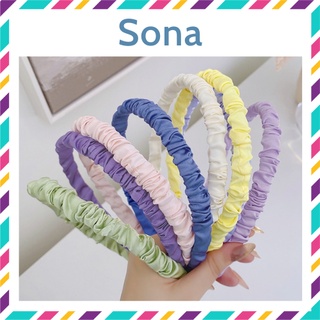 Bờm tóc hàn quốc gấp nếp đơn giản đẹp dễ phối đồ giá rẻ