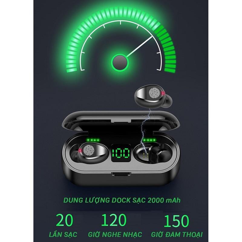 Tai phone nghe nhạc F9 tích hợp pin dự phòng bluetooth 5.0 muoetj mà tặng bạn những bản nhạc hay | BigBuy360 - bigbuy360.vn