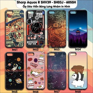 Ốp lưng Sharp Aquos R SHV39 / SH03J / 605SH / Aquos R Compact SHV41 701SH SHM06 dẻo đen in hình phần 1