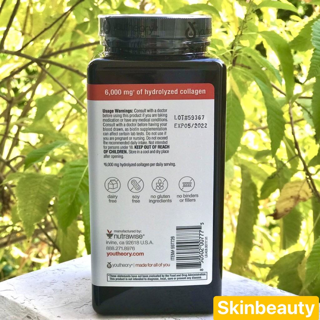 VIÊN UỐNG COLLAGEN +biotin YOUTHEORY 390 VIÊN- HÀNG CHUẨN | BigBuy360 - bigbuy360.vn