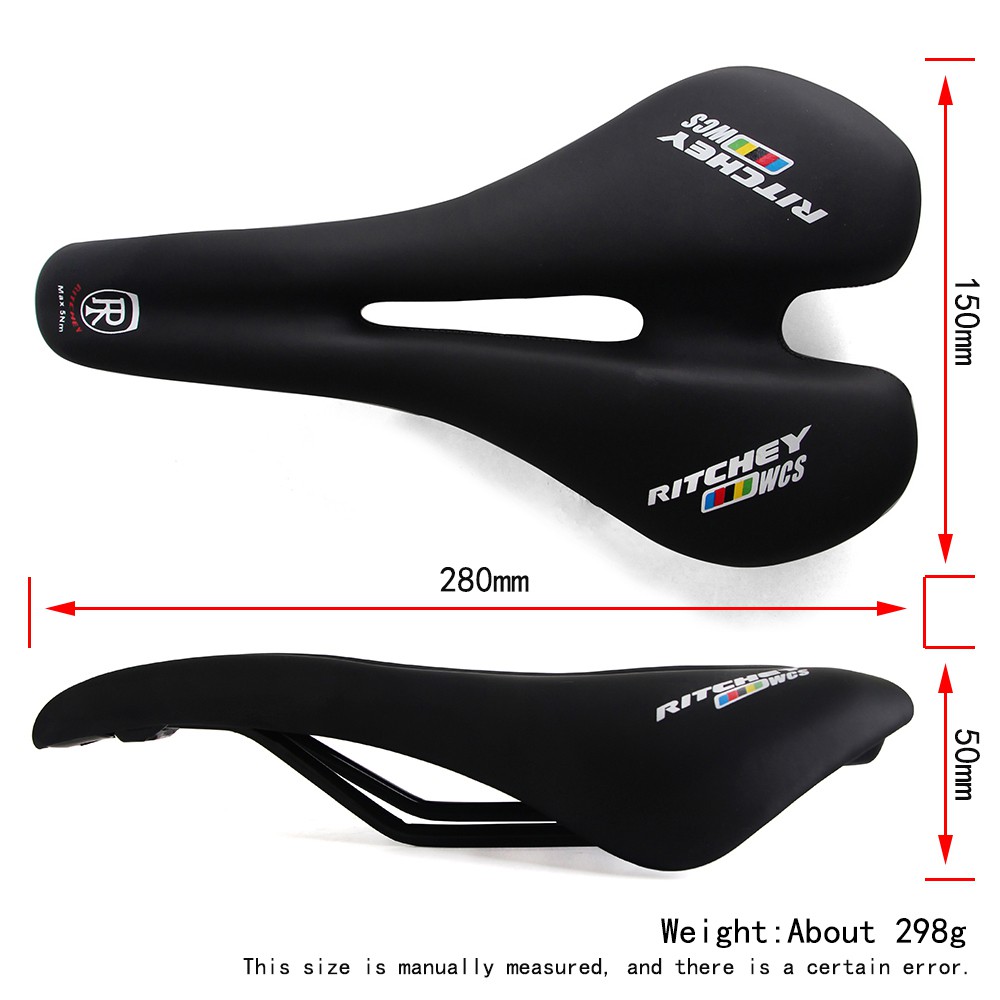 Ritchey wcs Yên Xe Đạp Bằng Da pu Thoáng Khí Có Nhãn Màu Trắng / Đen