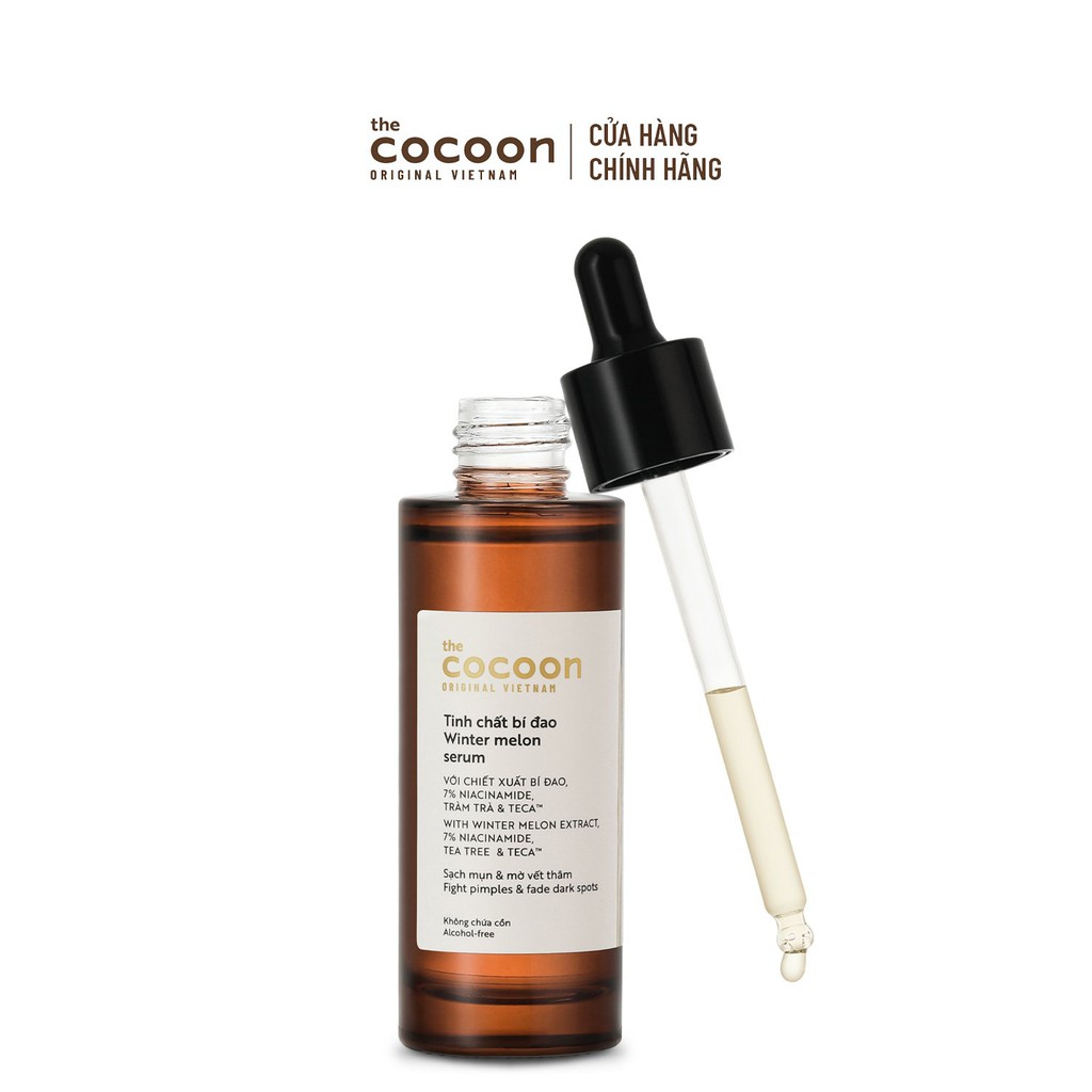 HÀNG TẶNG KHÔNG BÁN - Tinh chất bí đao (serum) Cocoon sạch mụn chuyên sâu & mờ vết thâm 70ml