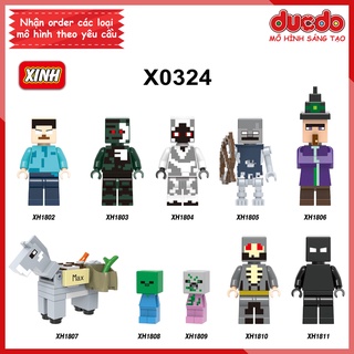 Minifigures các nhân vật Minecraft - Đồ chơi Lắp ghép Xếp hình Mini Mô hình XINH X0324