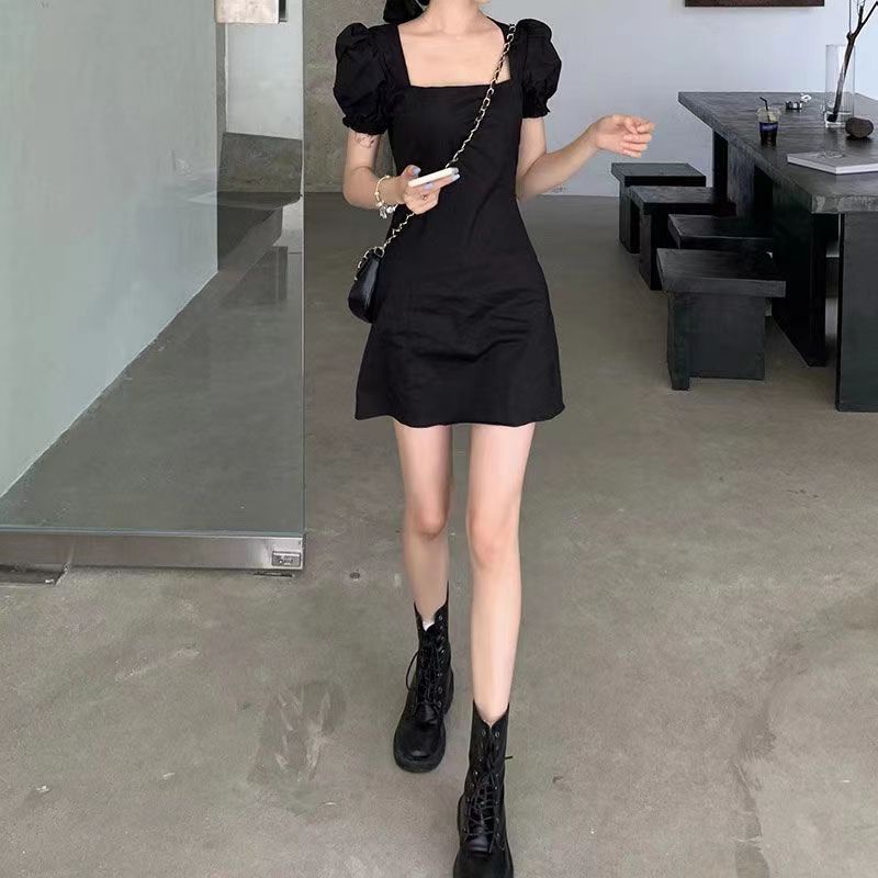 Đầm Mùa Hè Hàn Quốc Tay Phồng Hở Vai Mới Cho Nữ