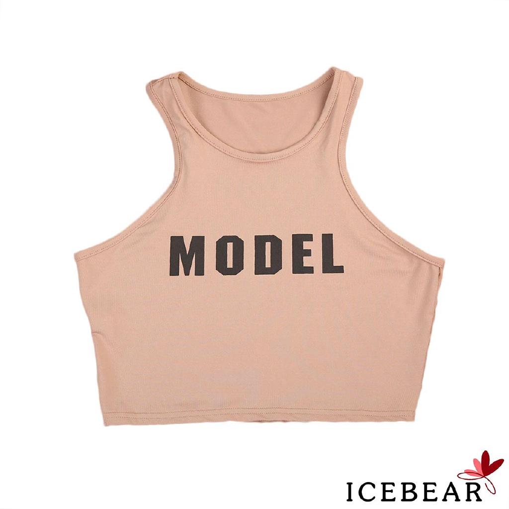 Áo thun croptop sát nách khoét rộng cổ tròn thời trang cho nữ