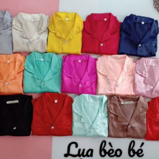 Bộ pijama lụa, phối bèo cho bé size 1_4 (8-36kg)