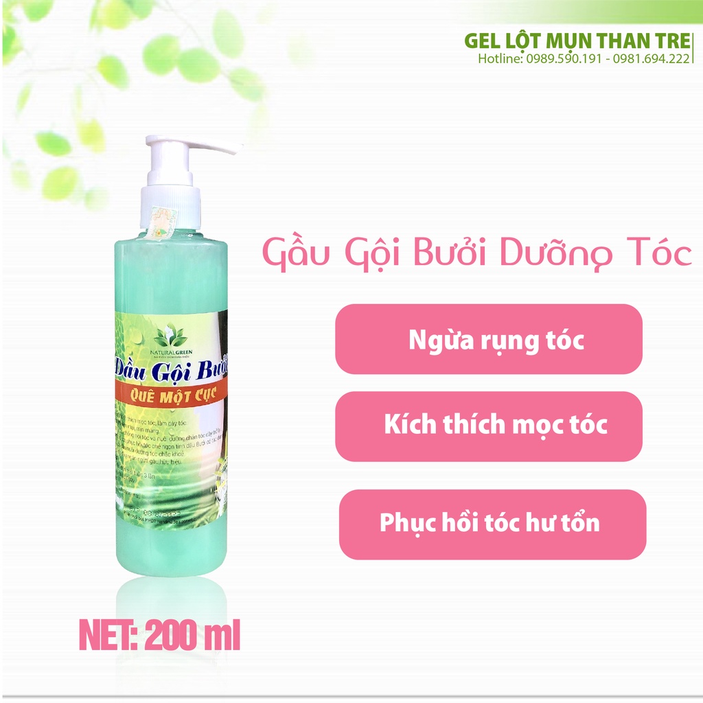 (250ml) Dầu gội bưởi ngăn rụng tóc,giảm rụng tóc. Kích mọc tóc con gấp 10 lần