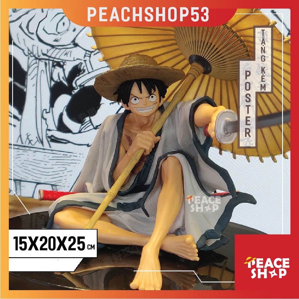 Mô Hình One Piece Luffy Gear 4 Wano Giá Rẻ Mũ Rơm Figure Anime Manga Decor Trang Trí Bàn Học Bàn Làm Việc Phòng Ngủ MH01