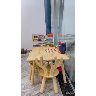 Bàn ghế gỗ cho bé - 100% gỗ thông và sồi cao cấp nhập khẩu New Zealand và Bắc Mỹ