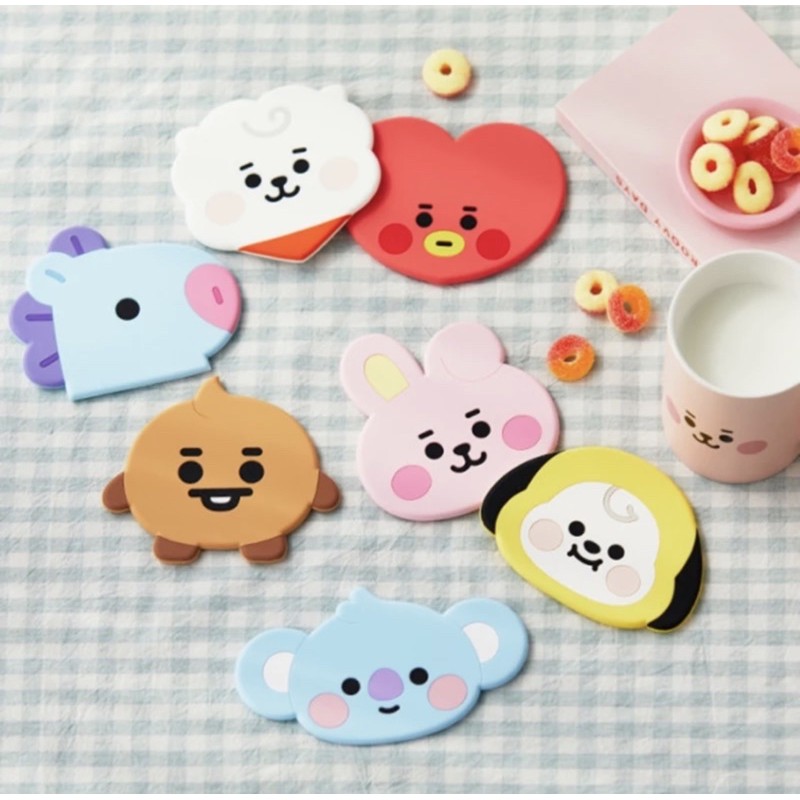 Miếng lót ly BT21 Baby | Silicon Coaster chính hãng