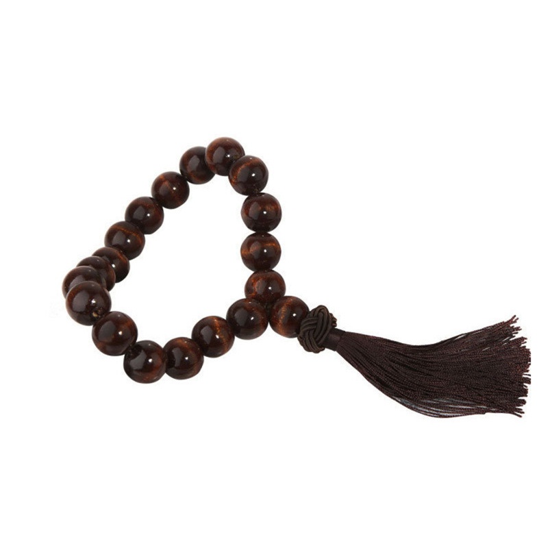 Chuỗi Hạt Phật Bằng Gỗ Mala Mạ Điện Gắn Gương Chiếu Hậu Trang Trí