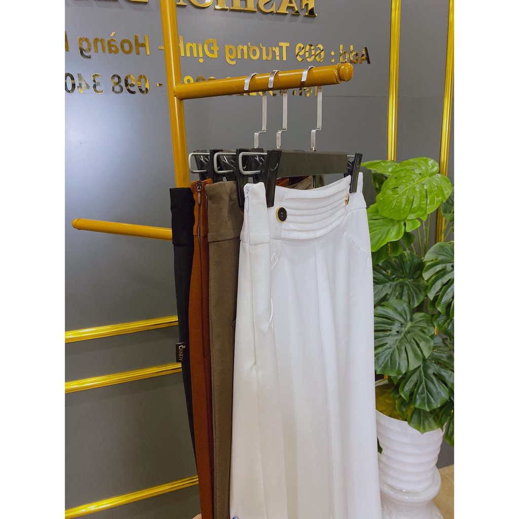 Quần Tây Nữ Công Sở Dáng Suông Thiết Kế Cạp Xếp Ly Đứng Form QD27 - Candy Fashion
