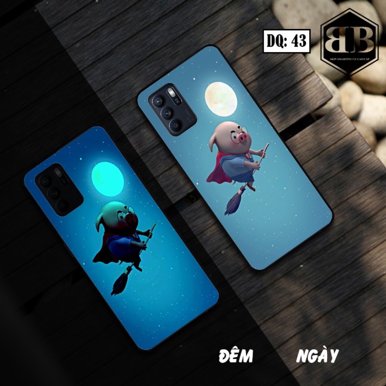 Ốp lưng kính Dạ Quang OPPO RENO6 Z 5G  phát sáng trong đêm giá rẻ