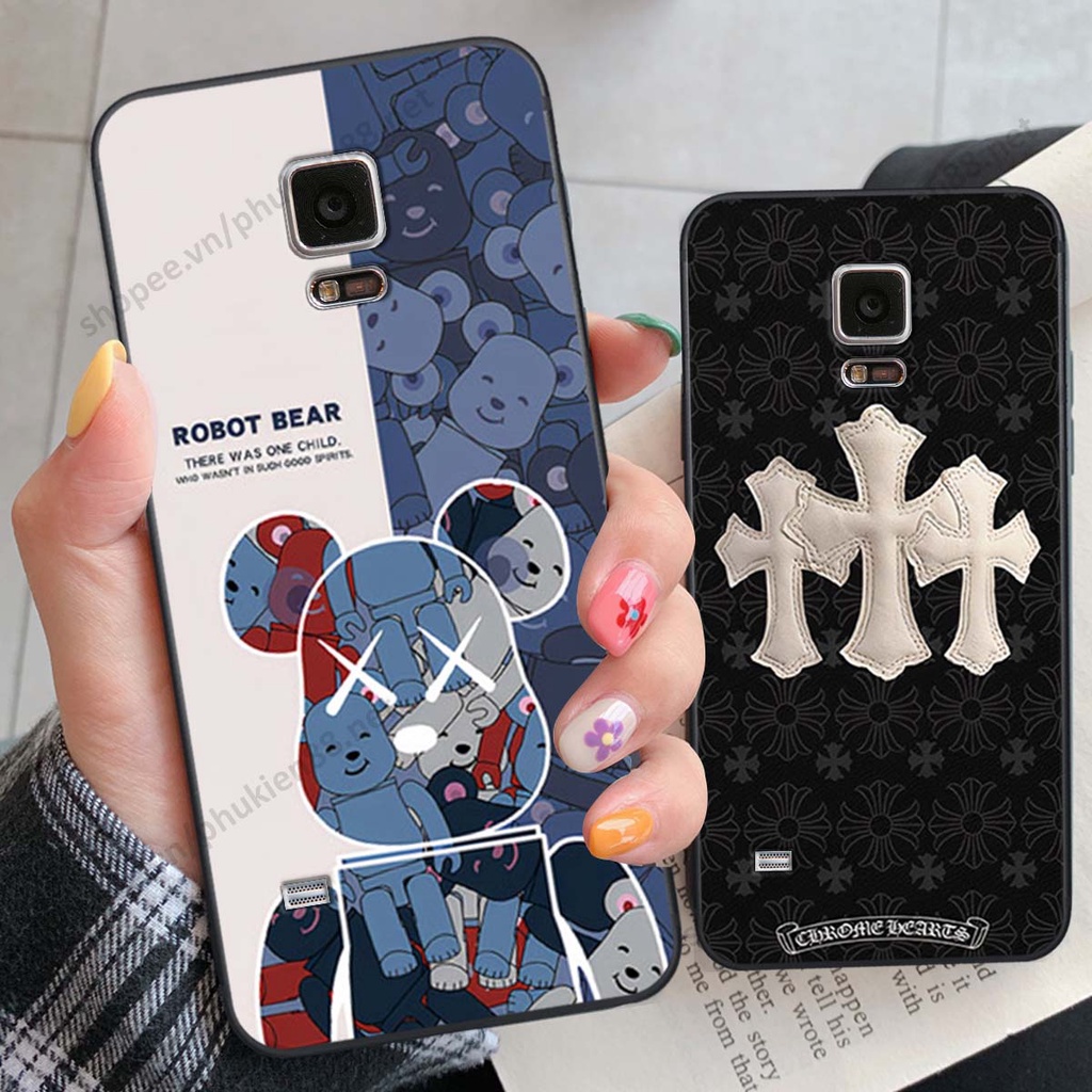 Ốp lưng Samsung Note 4 / Note 5 hình Robot Bear, Kawsnc bảo vệ điện thoại