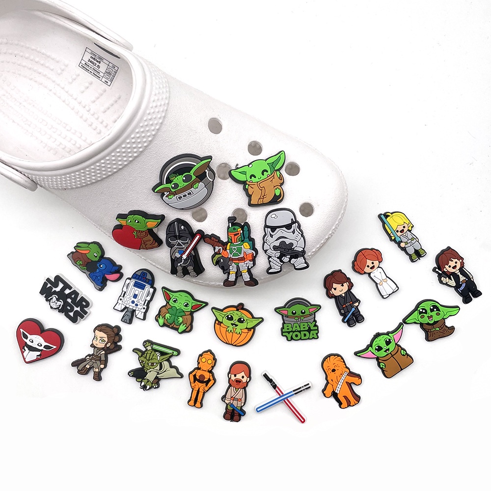 Ghim Cài Trang Trí Giày Hình Star Wars Croc Baby Yoda Jibitz Croccs Dễ Thương Cho Nữ