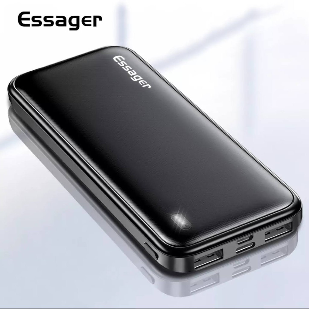 Sạc Dự Phòng ESSAGER 10000mAh Siêu Mỏng Siêu Nhẹ, 2 Cổng vào &amp; 2 Cổng ra tiện lợi