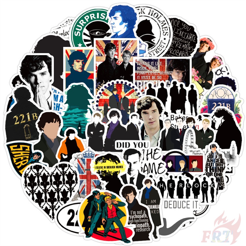 Bộ 50 Cái ❉ Sherlock ·Holmes Series 01 Hình Dán ❉ Miếng Dán Trang Trí Đa Năng Diy Thời Trang