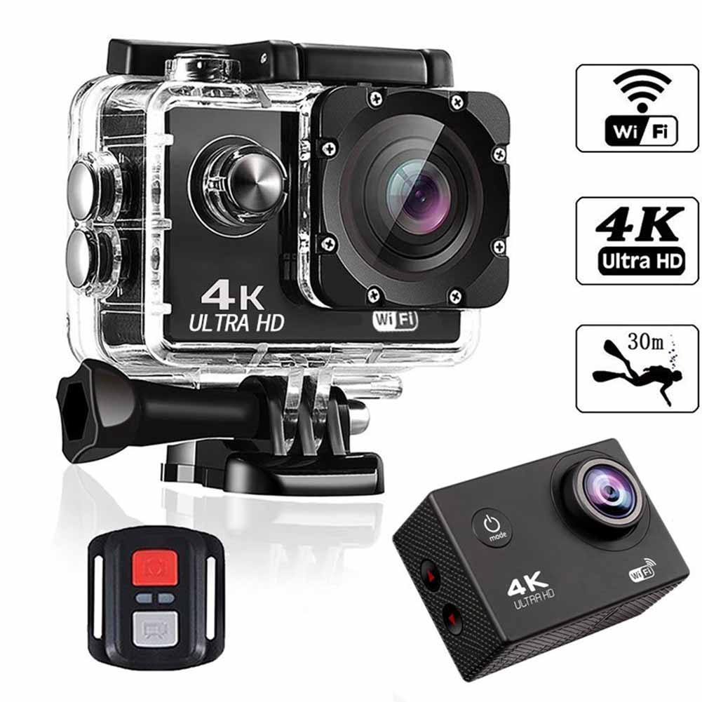 Camera Hành Trình Kết Nối Wifi, Camera Hành Trình Chống Nước Chống Rung 4K Sports Ultra HD DV Độ Phân Giải 1080P Sắc Nét
