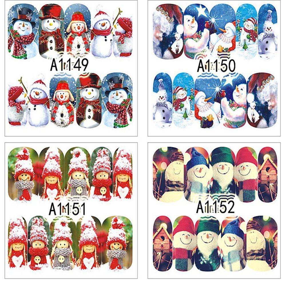 Set 12 Miếng Dán Trang Trí Móng Tay Nghệ Thuật Nhiều Họa Tiết Dành Cho Nữ