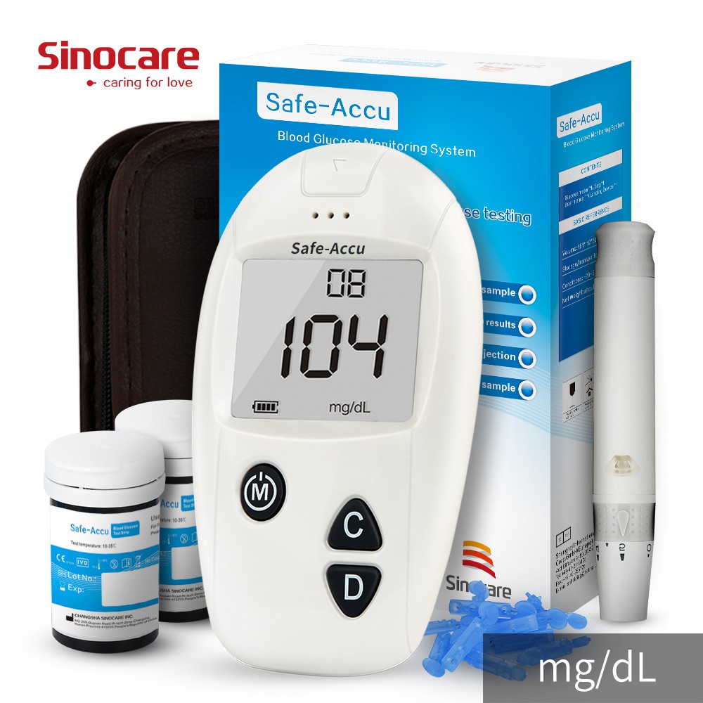 MÁY ĐO ĐƯỜNG HUYẾT SAFE- ACCU THƯƠNG HIỆU SINO CARE