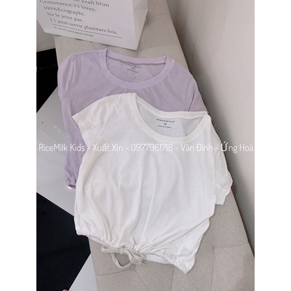 Áo phông cotton nữ 2 màu xuất dư xịn