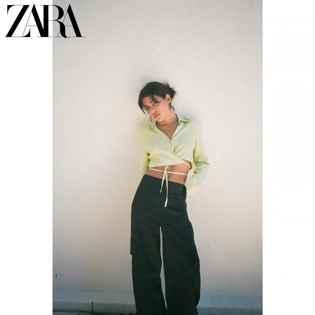 Áo Sơ Mi Lụa satin 3 Màu TRF Thời Trang Mùa Xuân ZARA Dành Cho Nữ