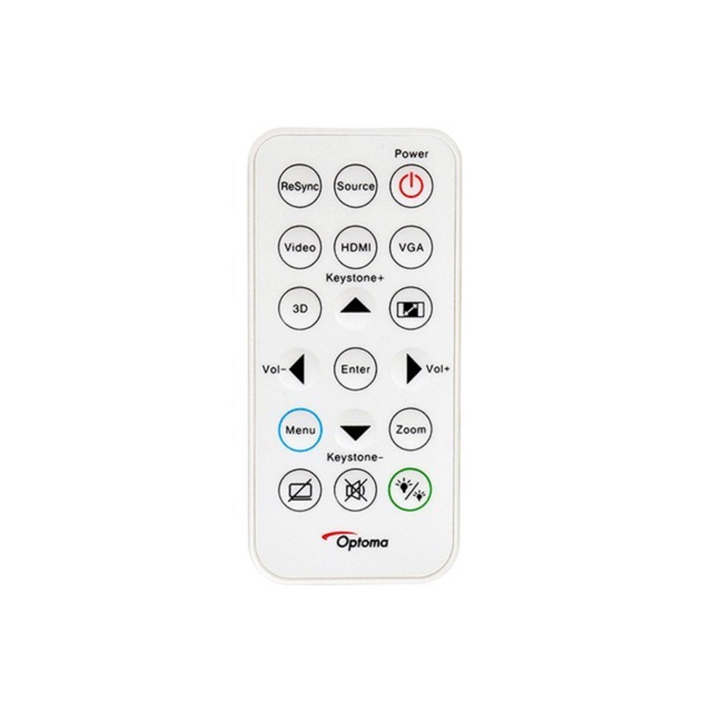 Điều khiển máy chiếu Optoma  hàng có logo chuẩn máy. Có tặng pin đi kèm