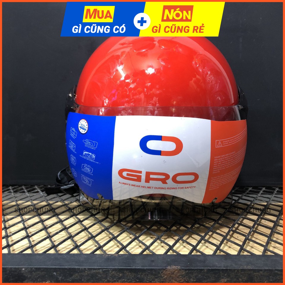 Mũ Bảo Hiểm Nửa Đầu Có Kính - Indes Go Pro- Chính Hãng- Chất Lượng- Bao Đập