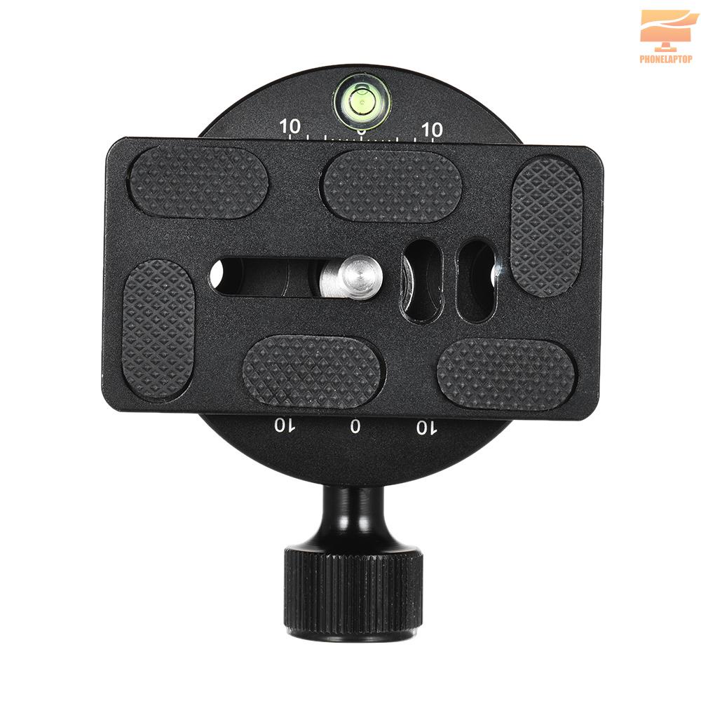 Lapt Andoer KZ-40 Universal Aluminum Alloy Tripod Head Disc Clamp Adapter w/ PU-70 Quick Release Plate Compatible for Arca Swiss