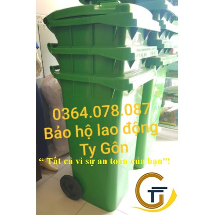 THÙNG RÁC 240L - MÀU XANH ( THÙNG RÁC CÔNG CỘNG)