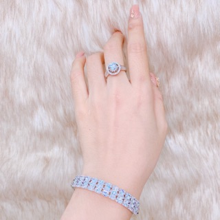 Set vòng nhẩn xi trắng