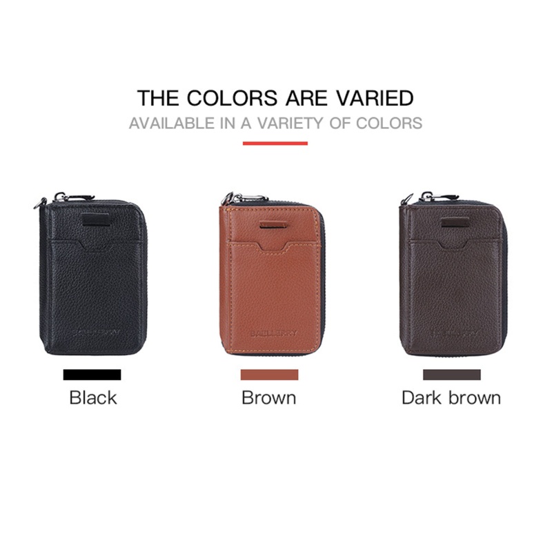 Ví Da PU Dáng Ngắn Có Khóa Kéo Phong Cách Vintage Cho Nam