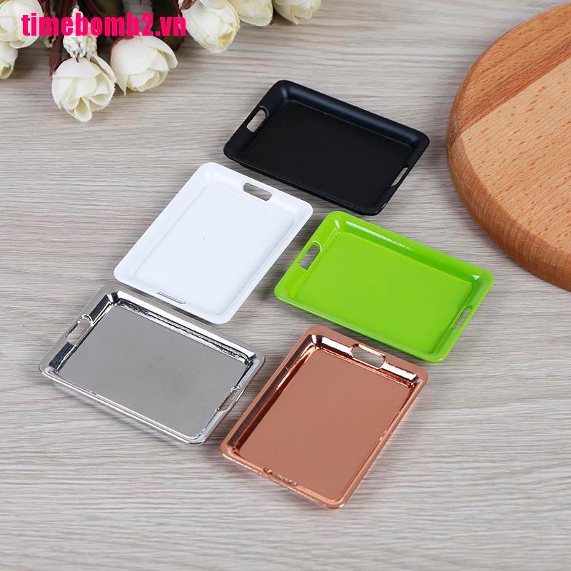 Khay Kim Loại Mini 42mm X 60mm Tỉ Lệ 1: 12 Dành Cho Búp Bê