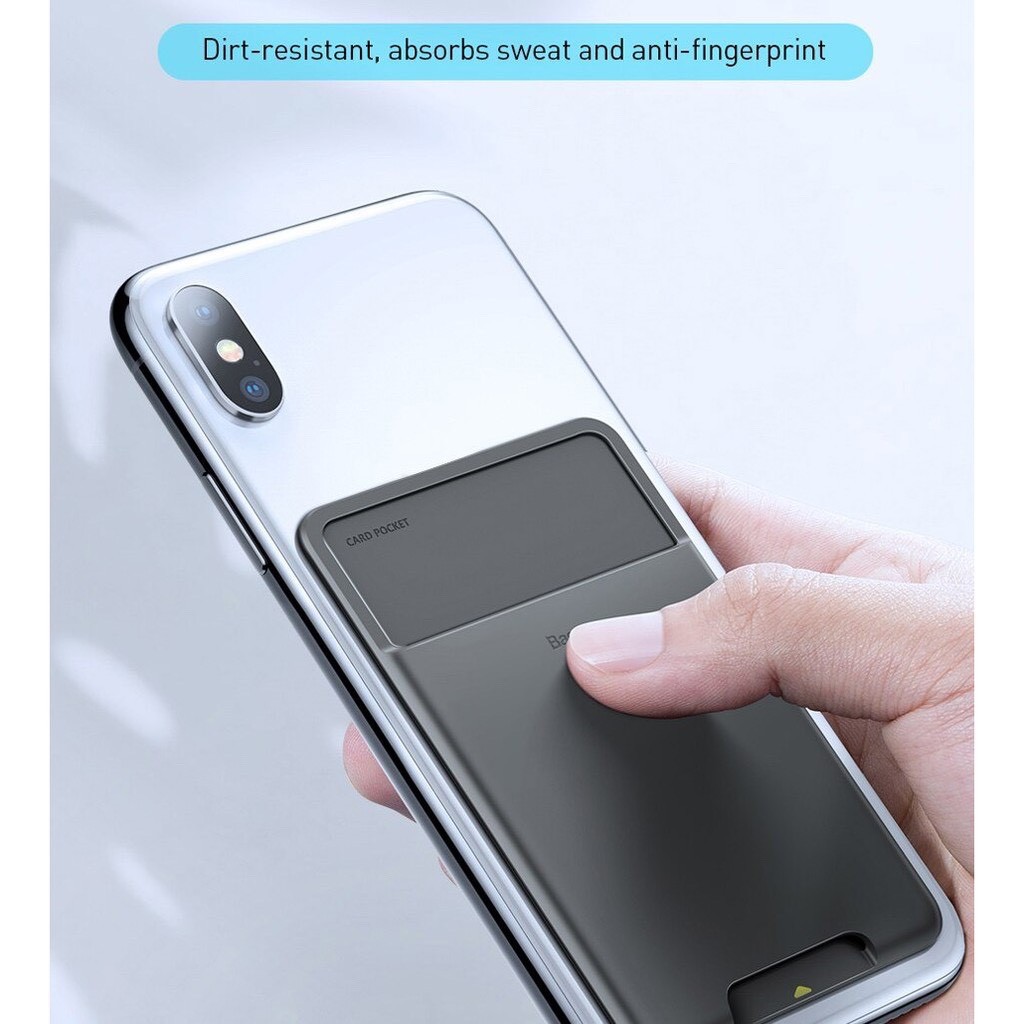 Case đựng thẻ siêu mỏng dùng gắn lưng điện thoại Baseus Back Stick Silicone Card Bag