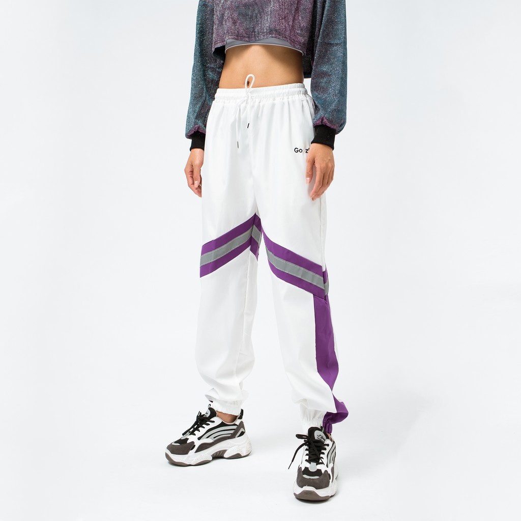 QUẦN JOGGER TRẮNG SỌC TÍM XÁM PHÁT QUANG | BigBuy360 - bigbuy360.vn