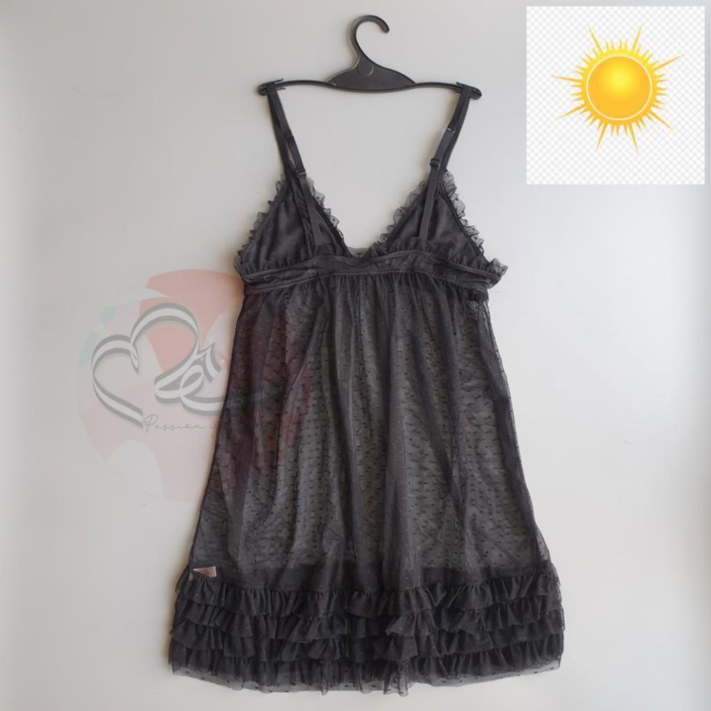 👡 Đầm ngủ liền ren thêu chấm bi trong suốt Nina Bonheur quyến rũ xuất khẩu Úc 👡