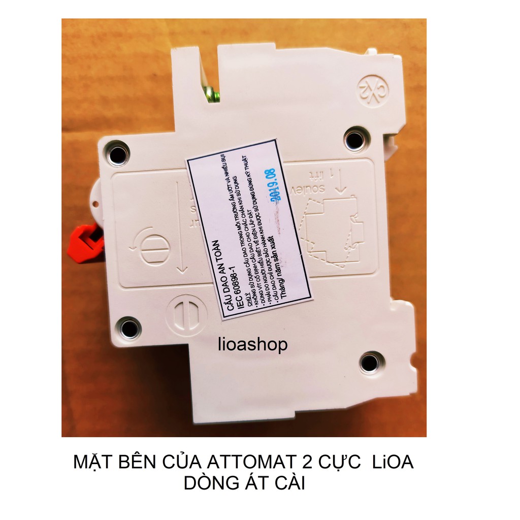 ATTOMAT 2 CỰC LiOA 6A-63A DÒNG ÁT CÀI.