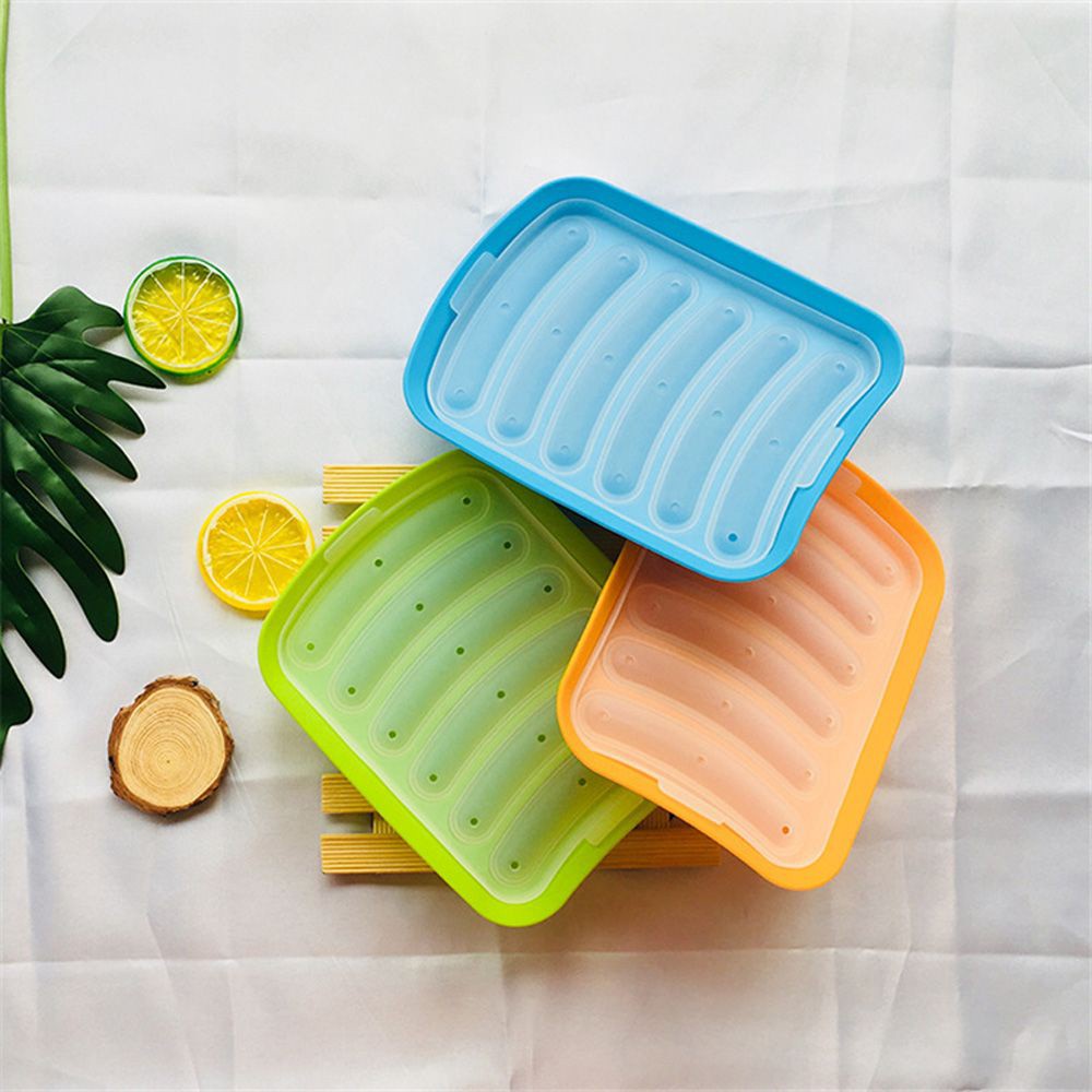 Khuôn Silicone Làm Xúc Xích / Lạp Xưởng 6 Ngăn Có Thể Tái Sử Dụng