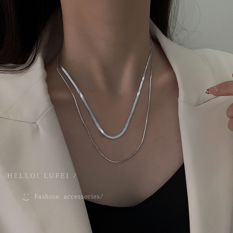MOCHASHUDây chuyền Mochashu hai lớp thiết kế đơn giản thời trang cho nữ