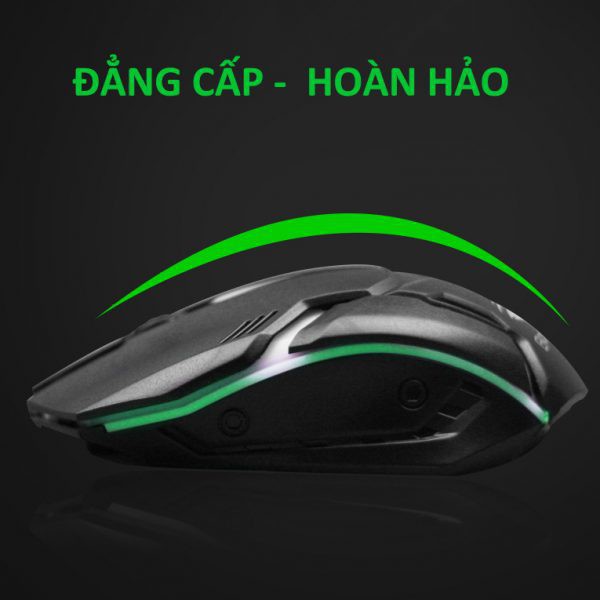 Combo bàn phím và chuột giả cơ Boston 8310 phím bấm êm có đèn chạy chuyển màu 7 màu siêu đẹp chuột đồng bộ với bàn phím | BigBuy360 - bigbuy360.vn