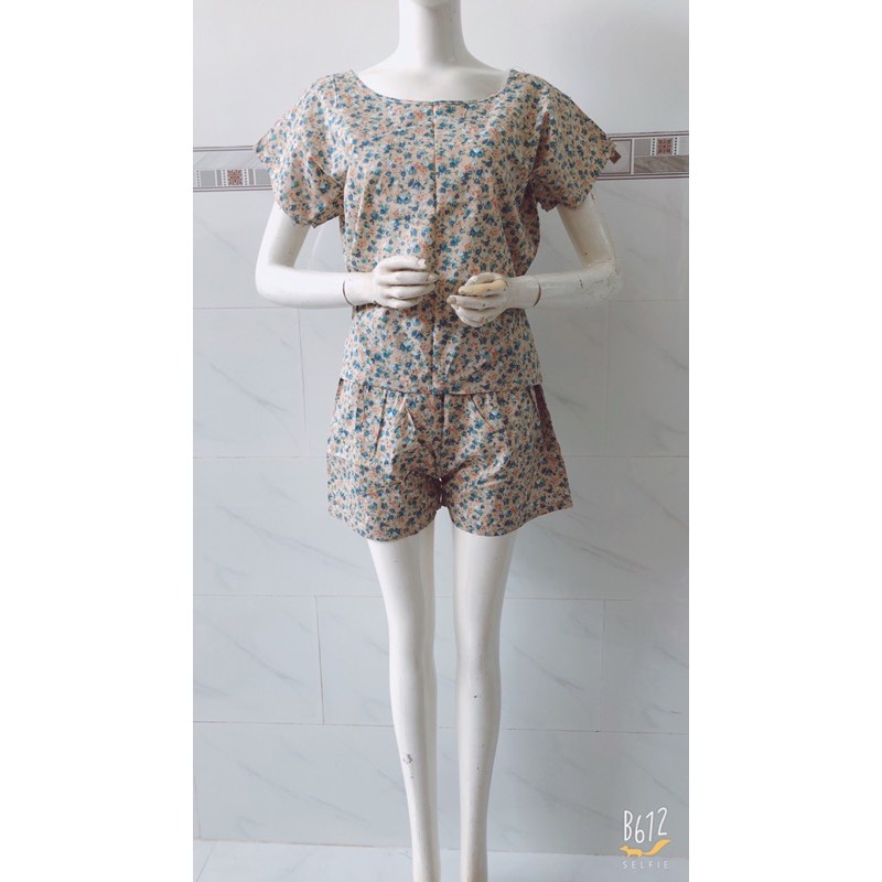 [40-50ký]Bộ cotton mát mặc nhà