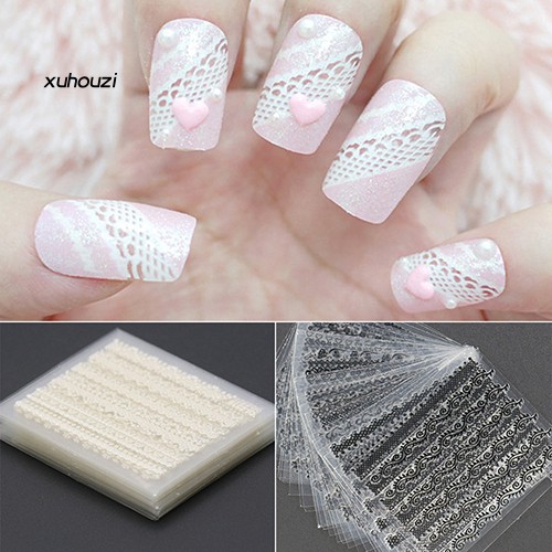 Set 30 Tấm Sticker Ren 3d Dán Móng Nghệ Thuật