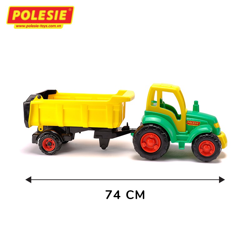 Xe Máy Kéo Đồ Chơi Champion Sơ Mi Rơ Móc, Đồ Chơi Nông Trại POLESIE An Toàn, Siêu Bền Cho Bé [HÀNG NHẬP KHẨU CHÂU ÂU]