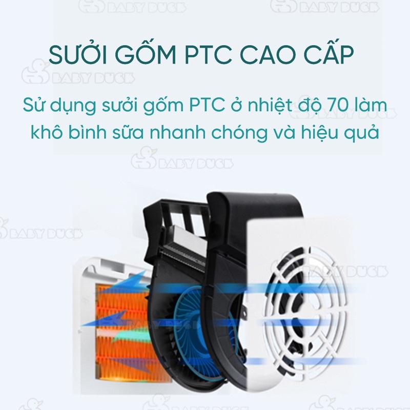 Máy tiệt trùng UV, khử trùng sấy khô bình sữa hãng Babycolor cao cấp hàng nội địa Trung