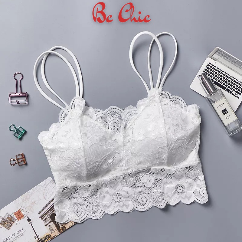 Áo bra ren 2 dây siêu xinh free size 618 BC_CHIC LINGERIE