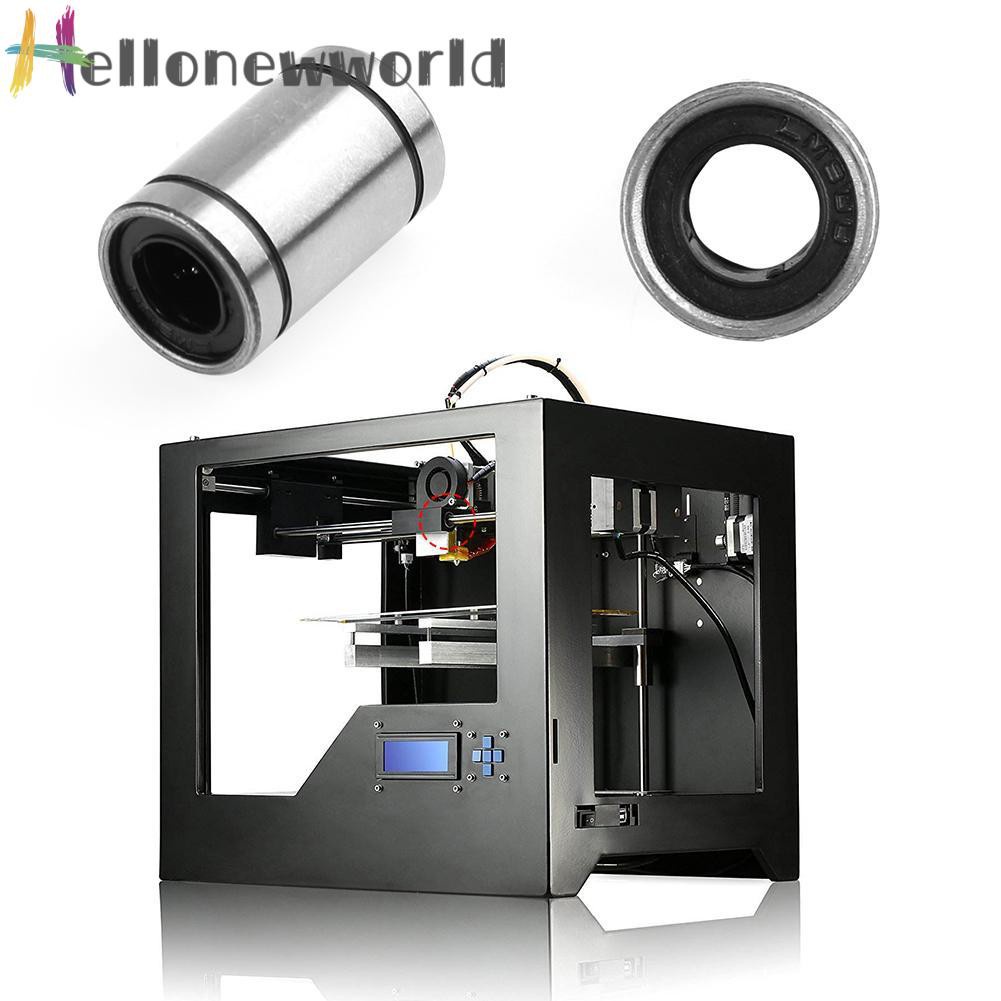 Hellonewworld 3D Printer Belt Pulley Ball Bearing LM8UU Bushing Linear Bearing Coupler