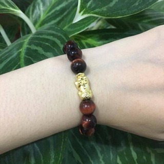 Vòng ty đá Mắt Hồ Mix Tỳ Hưu ( Đủ Màu)