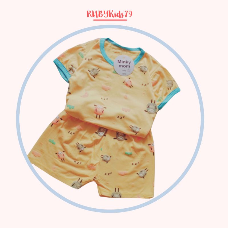 Đồ bộ cộc tay cho bé chất thun lạnh họa tiết dễ thương thoáng mát mùa hè - rubykids79