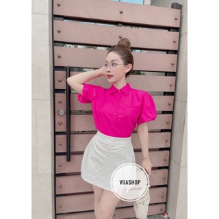 Áo sơ mi tay bồng có túi mã 130